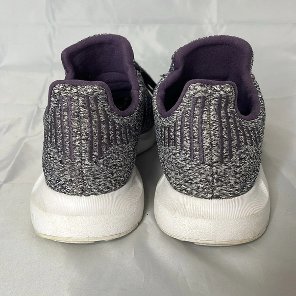 ADIDAS Swift Run Sneakers Purple Knit Textile Upper Tie Up White Sole Size 8 - Picture 8 of 11